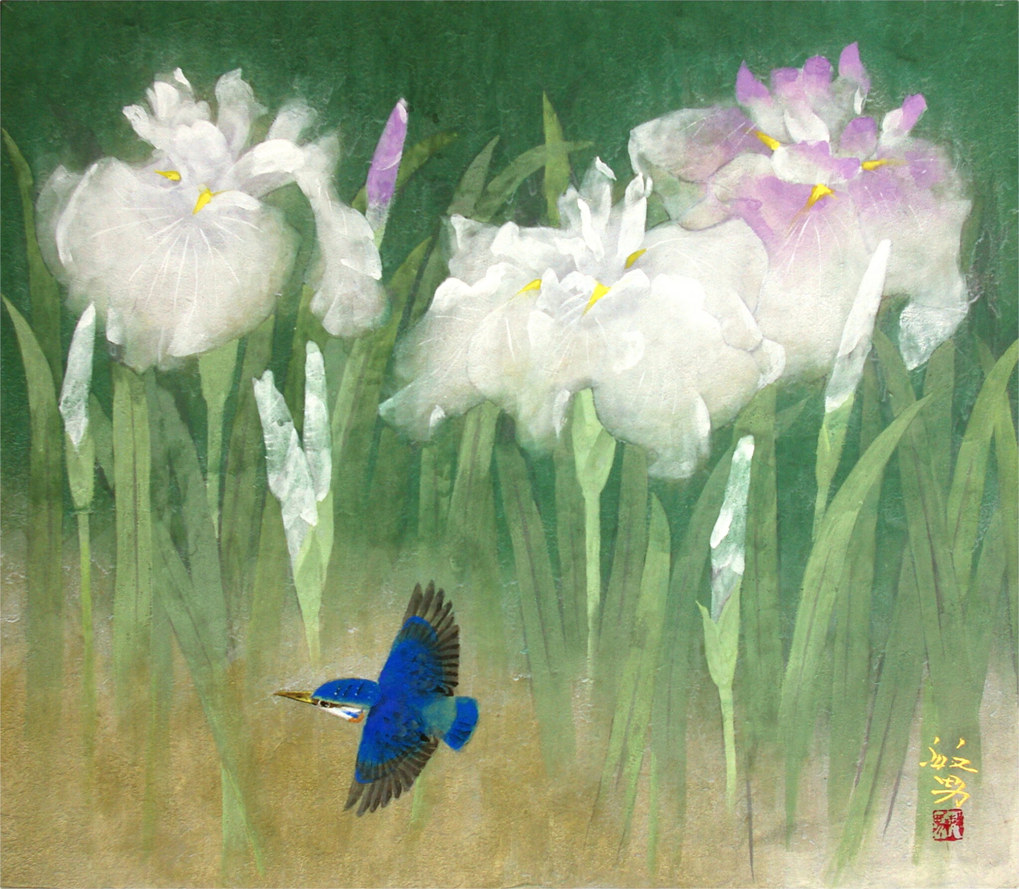 田中芳照、『嵯峨野の小路』、希少画集より、状態良好、新品木製額・額装付 田中芳照、『嵯峨野の小路』、希少画集より、状態良好、新品木製額・額装付